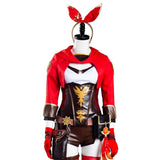 Genshin Impact Halloween Carnival Suit Amber Cosplay Costume Jumpsuit Outfit