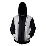 Bleach Kuchiki Rukia Cosplay Hoodie 3D Printed Hooded Sweatshirt Casual Streetwear Zip  Up Jacket Coat