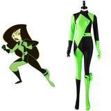 Kim Possible Shego Cosplay Costume Adult Jumpsuit Outfits Halloween Carnival Suit