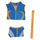 Street Fighter: The Legend of Chun-Li Swimsuit Top Shorts Cosplay Costume Halloween Carnival Party Suit