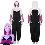 Spider-Man: Across The Spider-Verse Gwen Stacy  Cosplay Costume Pajamas Adult Shirt Pant Sleepwear Clothes Outfits Halloween Carnival Suit
