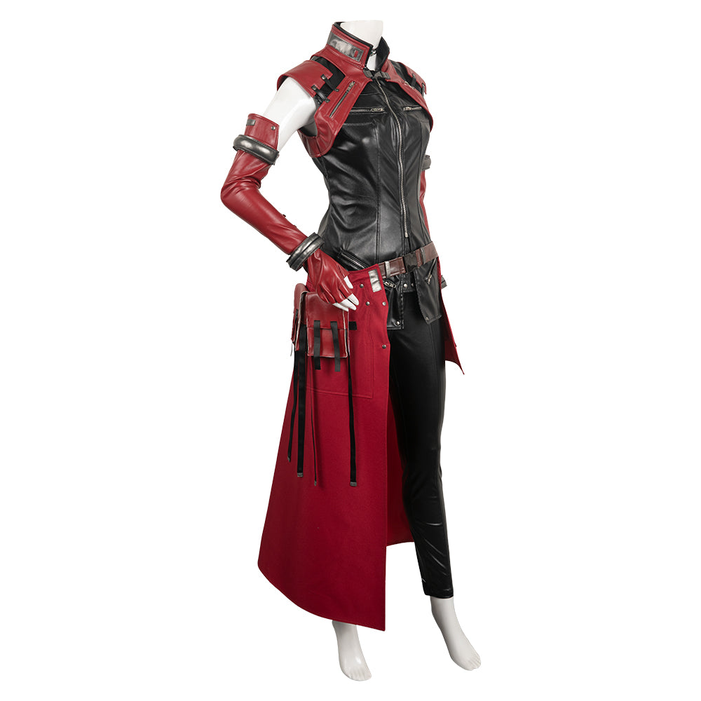 Final Fantasy Aerith Gainsborough Leather Suit Cosplay Costume Outfits Halloween Carnival Suit