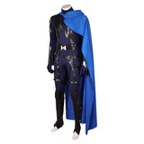 Final Fantasy VII Rebirth Cloud Strife Blue and Black Combat Suit Set Cosplay Costume Outfits Halloween Carnival Suit