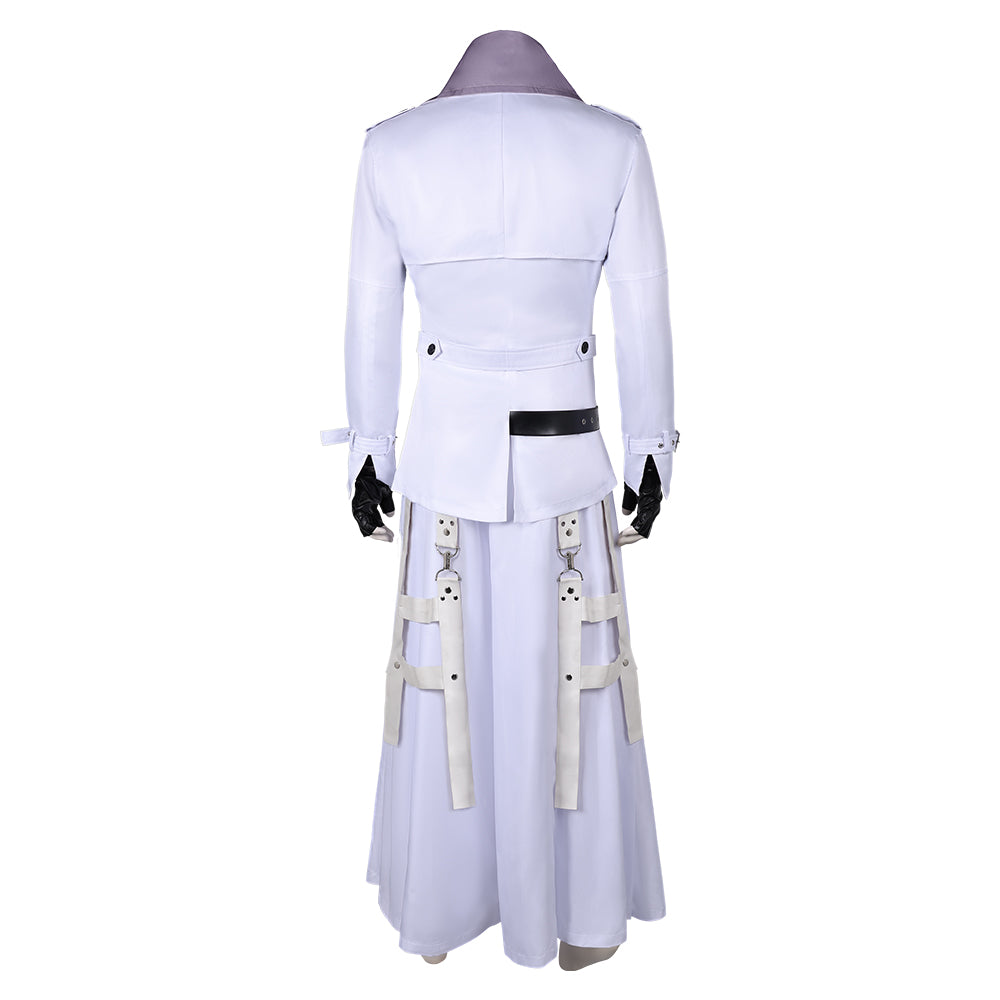 Final Fantasy VII Rufus Shinra White Outfits Cosplay Costume Outfits Halloween Carnival Suit