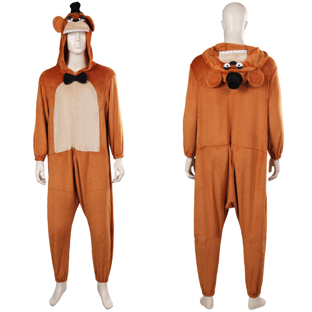 Five Nights at Freddy's Bear Freddy Pajamas Cosplay Costume Outfits Halloween Carnival Suit