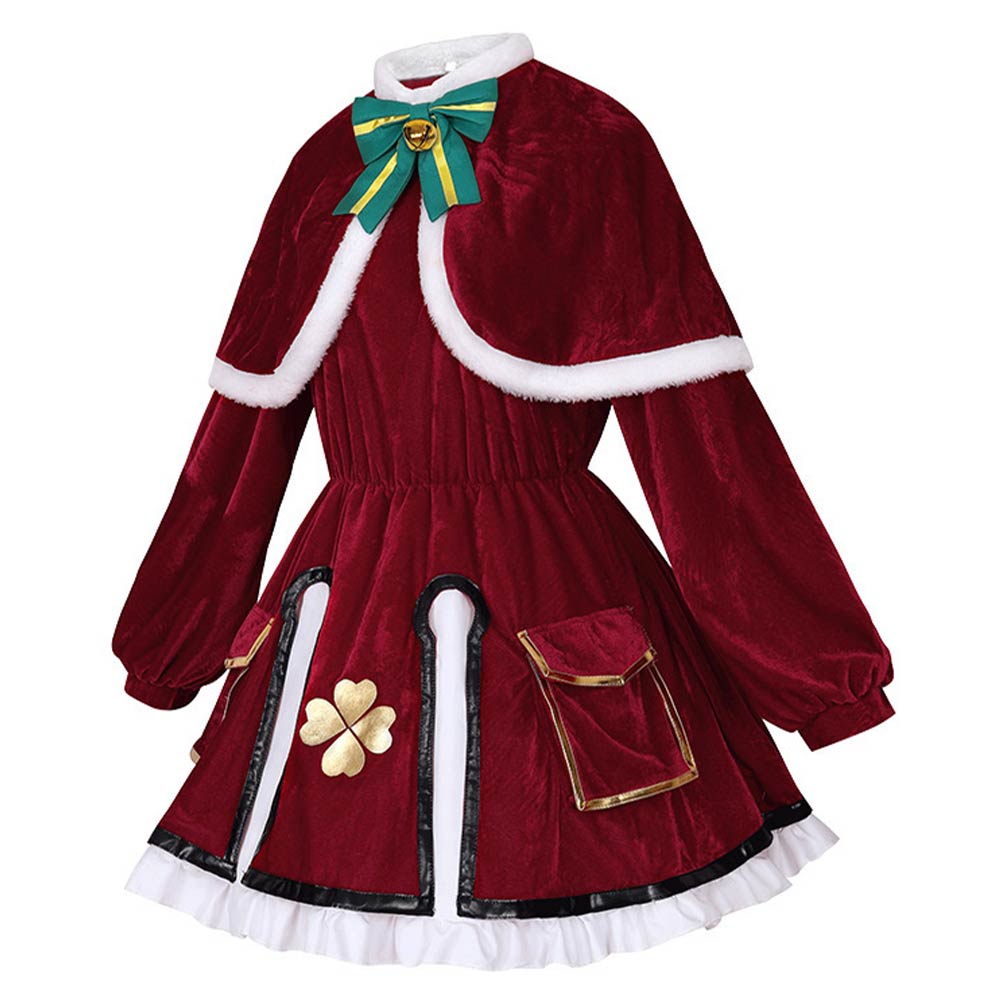 Genshin Impact  Klee Christmas Cosplay Costume Red Outfits Halloween Carnival Suit
