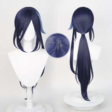 Genshin Impact Clorinde Game Character Cosplay Blue Wig Heat Resistant Synthetic Hair Props