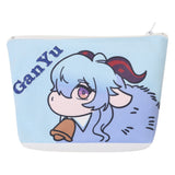 Genshin Impact Ganyu Original Blue Animalised Plush Printed Clutch Handbag