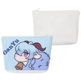 Genshin Impact Ganyu Original Blue Animalised Plush Printed Clutch Handbag