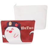 Genshin Impact Hu Tao Ghost Original Red Plush Printed Clutch Handbag