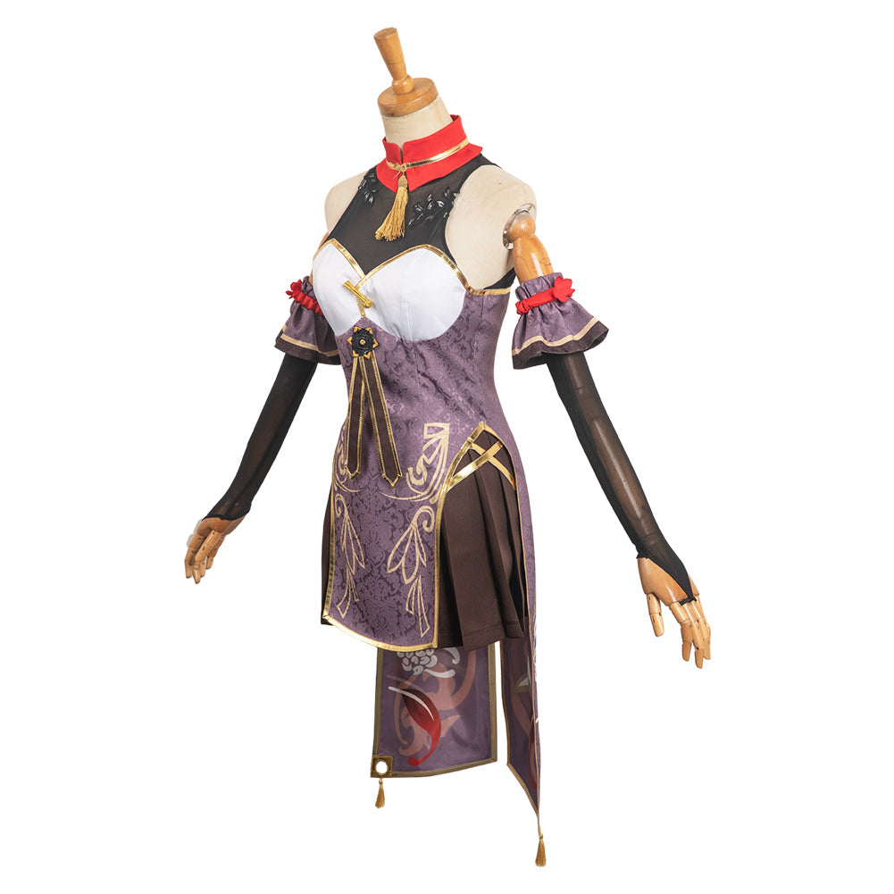 Genshin Impact HUTAO Original Design Cheongsam Cosplay Costume Outfit Halloween Carnival Suit