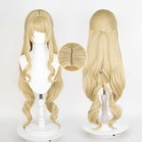 Genshin Impact Navia Game Character Cosplay Gold Wig Heat Resistant Synthetic Hair Props