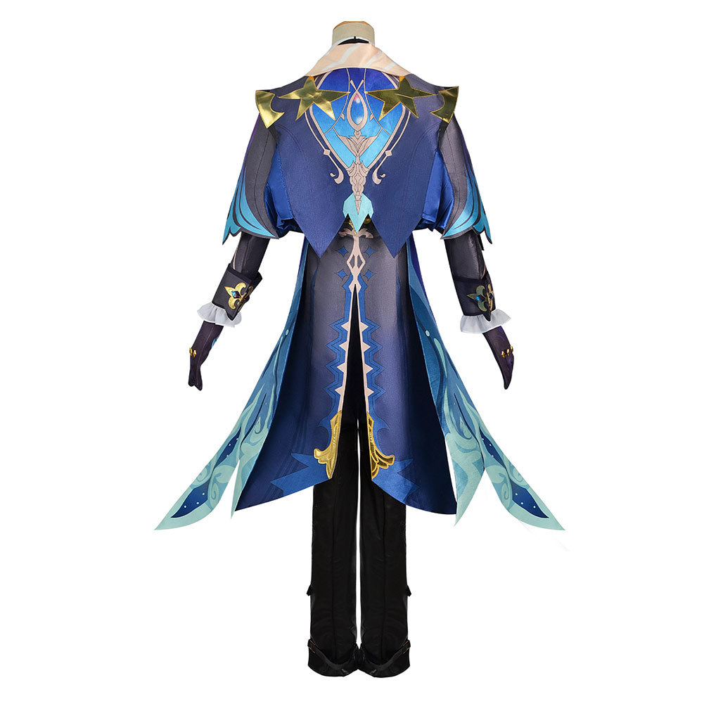 Genshin Impact Neuvillette Cosplay Costume Blue Outfits Halloween Carnival Suit