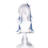Genshin Impact Neuvillette Game Character Cosplay White Wig Heat Resistant Synthetic Hair Props