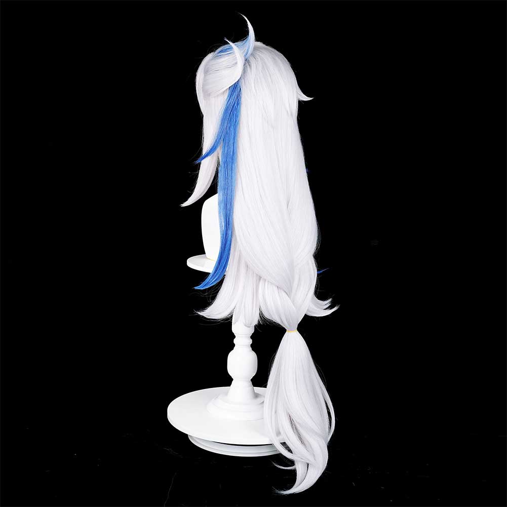 Genshin Impact Neuvillette Game Character Cosplay White Wig Heat Resistant Synthetic Hair Props