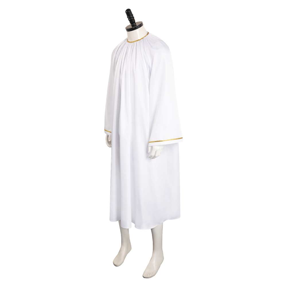 Good Omens Season 2 Aziraphale Crowly Cosplay Costume White Angel Robe Cosplayskyca 5884