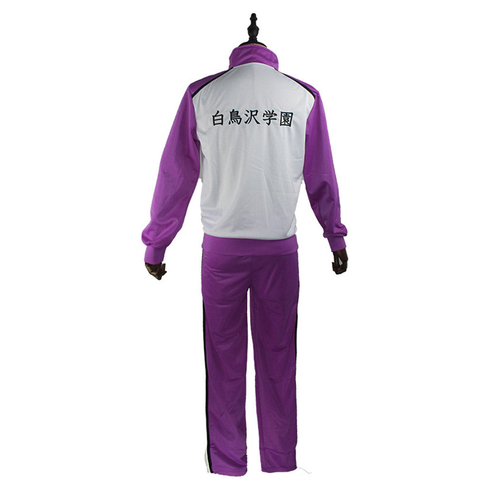 Haikyu!! Shiratorizawa Anime Character School Purple Sports Uniforms Cosplay Costume Outfits