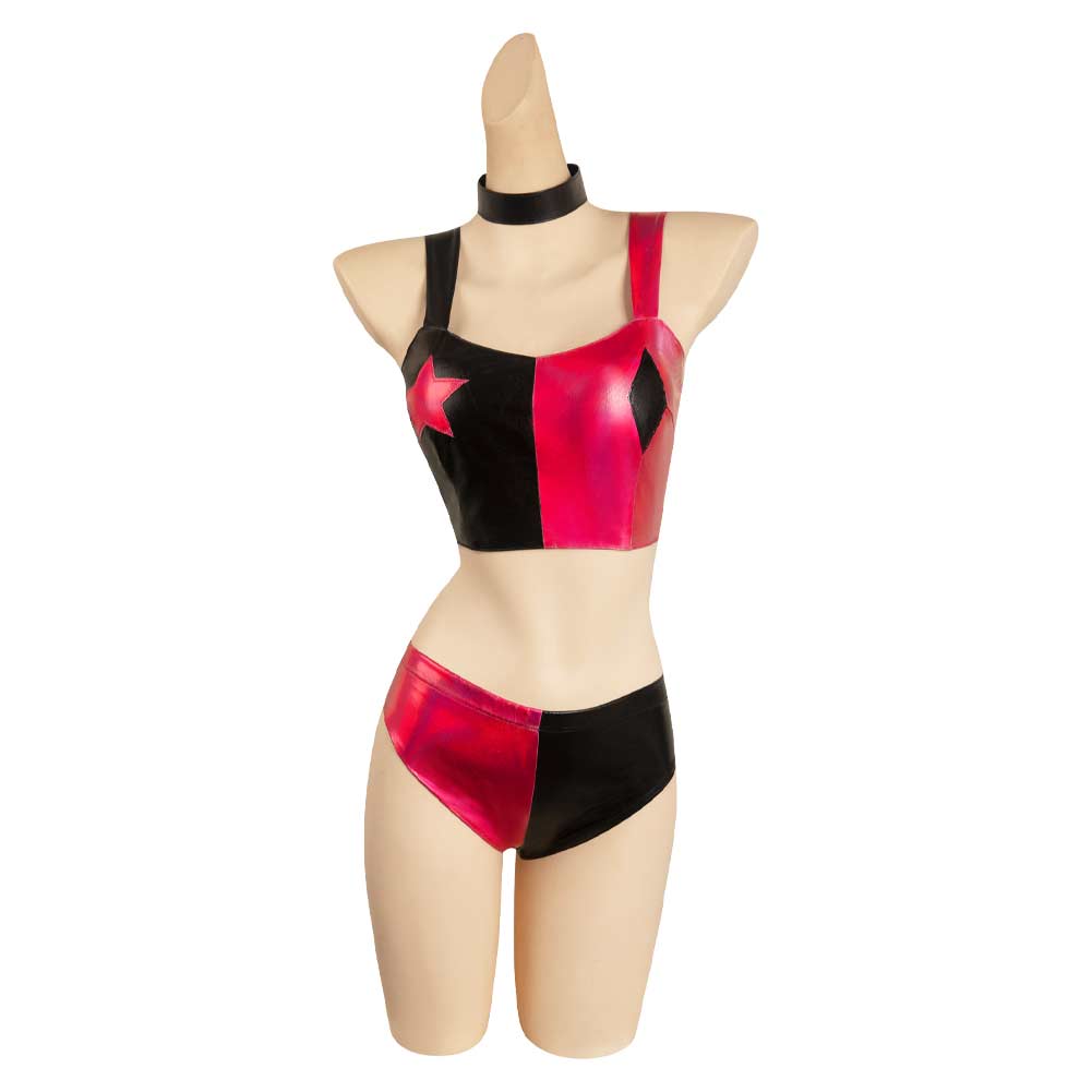 Harley Quinn Original Design Pink Outfits Cosplay Costume Halloween Carnival Suit