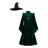 Harry Potter Professor Minerva McGonagall Kids Children Cosplay Costume Halloween Carnival Suit