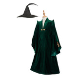 Harry Potter Professor Minerva McGonagall Kids Children Cosplay Costume Halloween Carnival Suit
