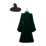 Harry Potter Professor Minerva McGonagall Kids Children Cosplay Costume Halloween Carnival Suit