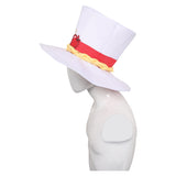 Hazbin Hotel Lucifer Cosplay White Top Hat Costume Accessories Outfits Halloween Carnival Suit