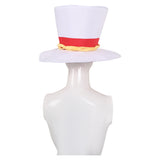 Hazbin Hotel Lucifer Cosplay White Top Hat Costume Accessories Outfits Halloween Carnival Suit