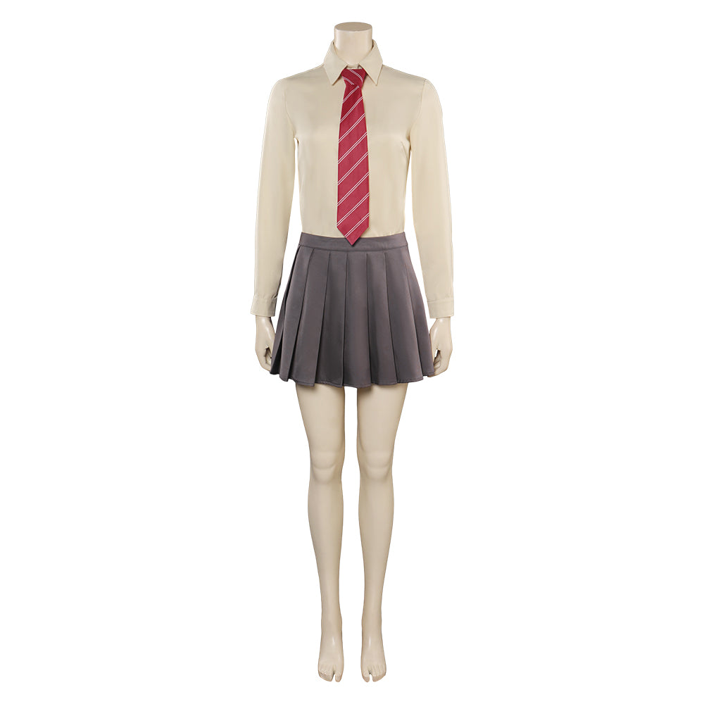 Heartstopper Elle Argent Cosplay Costume Women Uniform Shirt Skirt Out ...