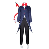 Hazbin Hotel/Helluva Boss Moxxie Navy Blue Tuxedo Suit Cosplay Costume Outfits