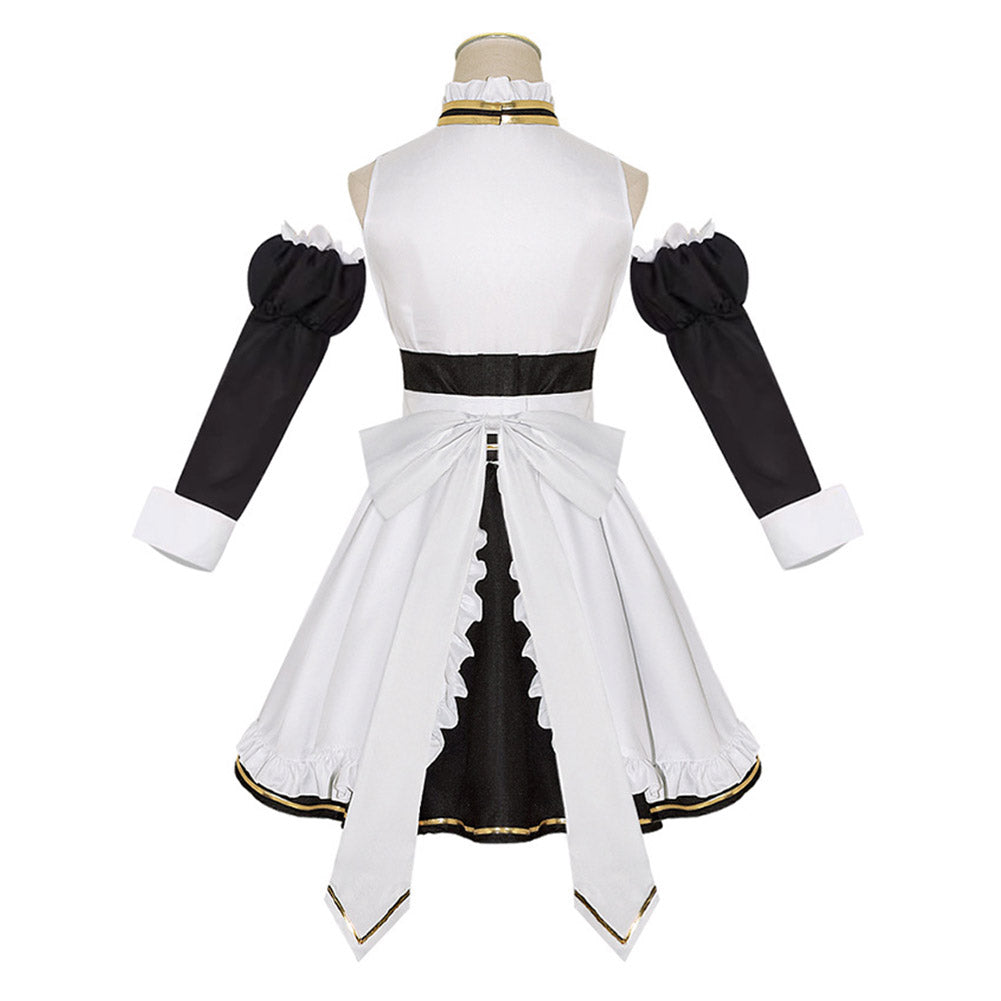 Hikikomari Kyuuketsuki No Monmon Villhaze Cosplay Costume White Maid Halloween Carnival Suit
