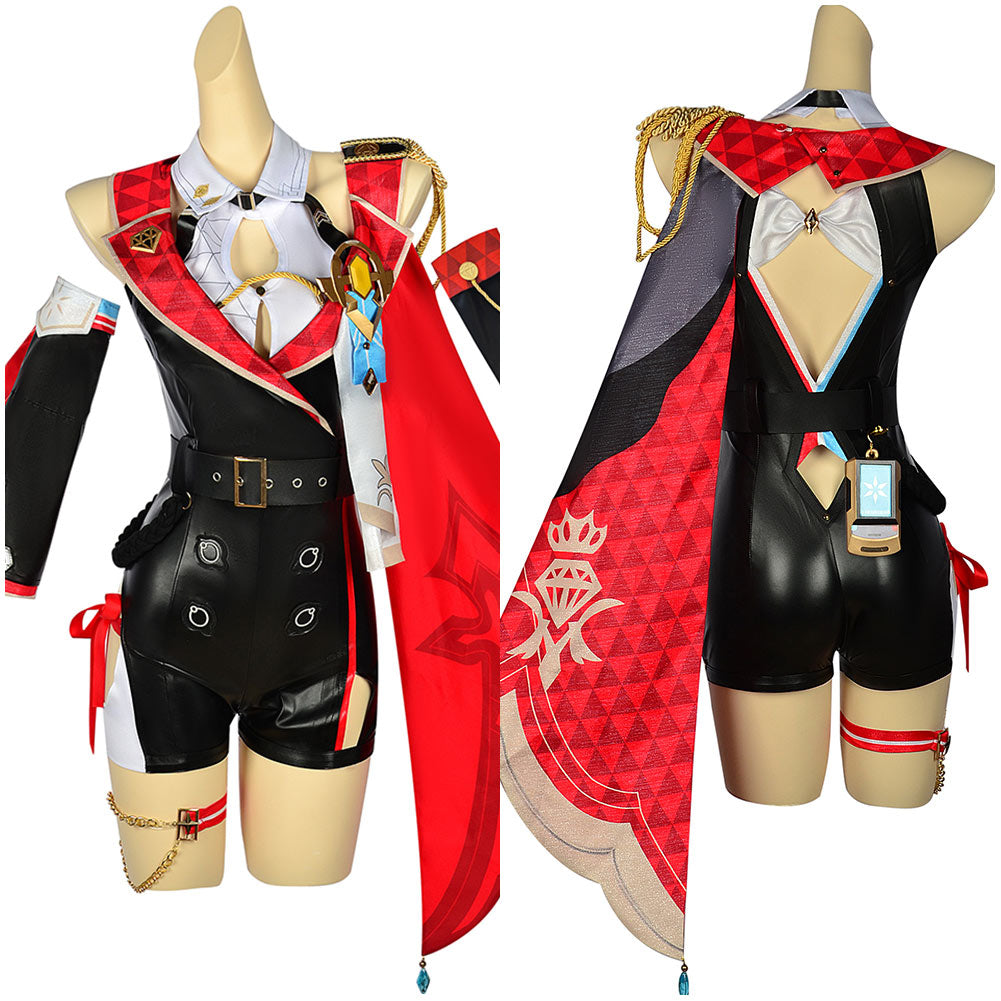 Honkai: Star Rail Topaz Cosplay Costume Red Outfits Halloween Carnival Suit