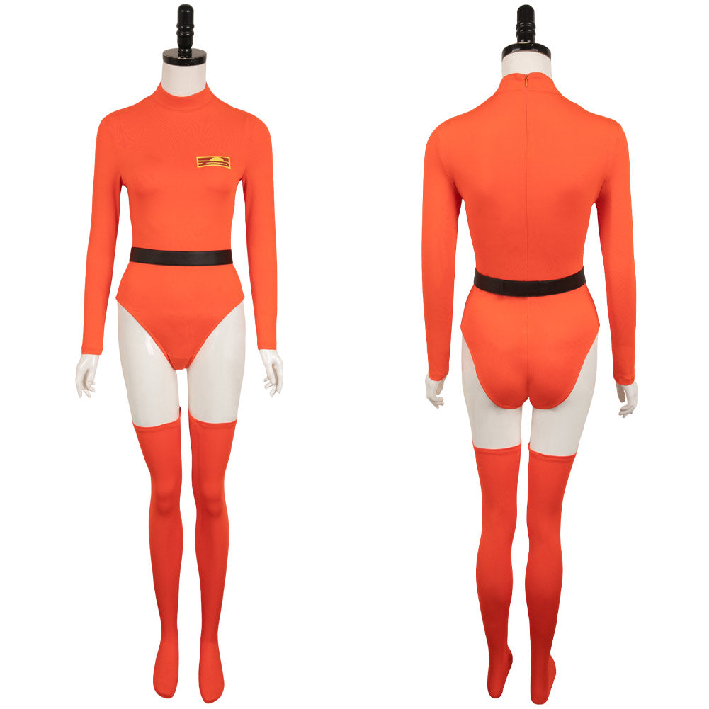 Lethal Company Orange Female Protective Suit Tights Cosplay