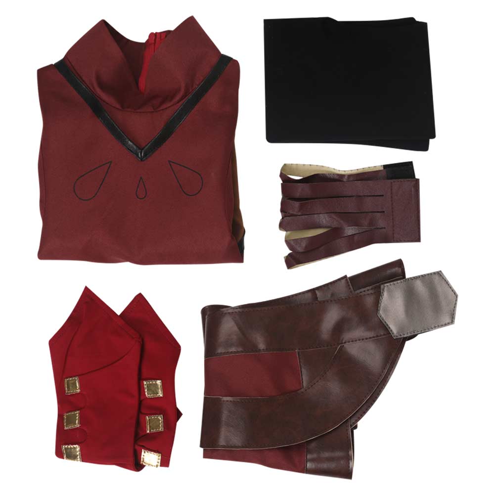 Little Ahsoka Tano Red Cosplay Costume Outfits Halloween Carnival Suit