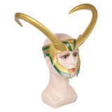 Loki Mask Cosplay Latex Longhorn Mask Halloween Masquerade Accessories Cosplay Props