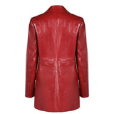 Madame Web Red Leather Coat Cosplay Costume Outfits Halloween Carnival Suit