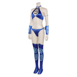 Mortal Kombat 1 Kitana Blue Bikini Cosplay Costume Outfits Halloween Carnival Suit