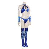 Mortal Kombat 1 Kitana Blue Bikini Cosplay Costume Outfits Halloween Carnival Suit