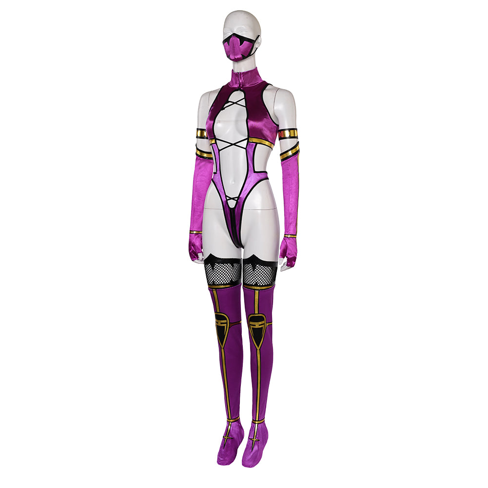 Cosplay Costume Adult Mileena - Purple Jumpsuit With Gloves \u0026 Stockings For  Halloween \u0026 Cosplay Events Kitana Cosplay, image size:1001x1001
