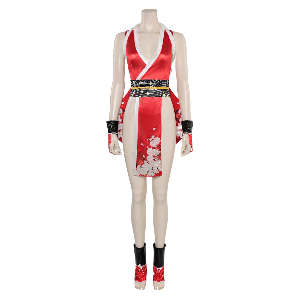 Mortal Kombat Nitara Game Character Red Mai Shiranui Cosplay Costume Outfits
