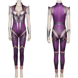 Mortal Kombat Sinedl Purple Printed Combat Suit Cosplay Costume Outfits Halloween Carnival Suit