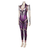 Mortal Kombat Sinedl Purple Printed Combat Suit Cosplay Costume Outfits Halloween Carnival Suit