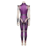 Mortal Kombat Sinedl Purple Printed Combat Suit Cosplay Costume Outfits Halloween Carnival Suit