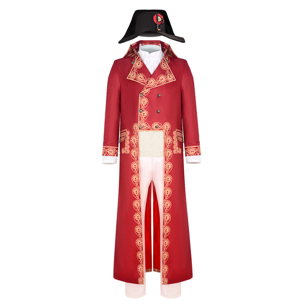 Napoleon Movie Character Red Coat Cosplay Costume Outfits Halloween Carnival Suit
