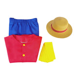 One Piece Children Kids Luffy Cosplay Anime Cosplay Costume Outfits