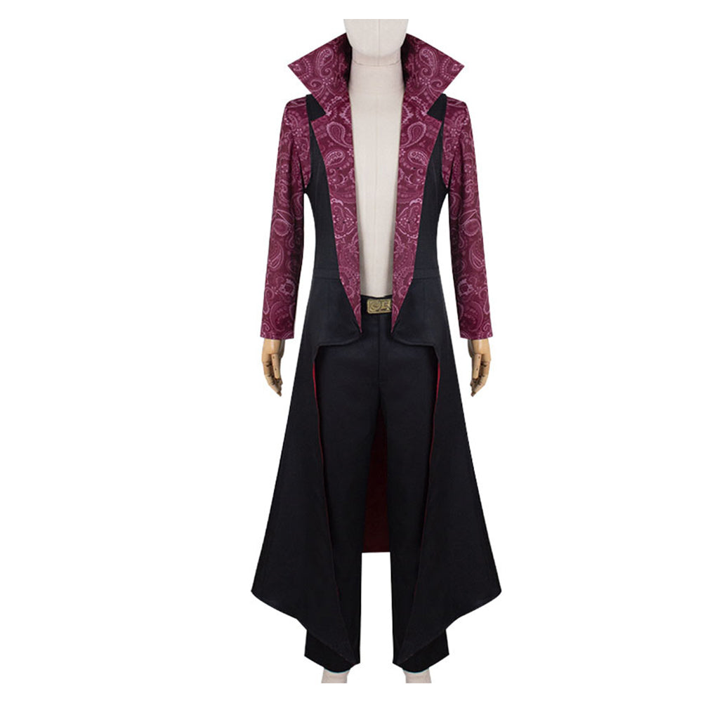 One Piece Dracule Mihawk Cosplay Costume Black Outfits Halloween Carnival Suit