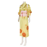 One Piece Kikunojo Cosplay Costume Yellow Outfits Halloween Carnival Suit