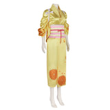 One Piece Kikunojo Cosplay Costume Yellow Outfits Halloween Carnival Suit