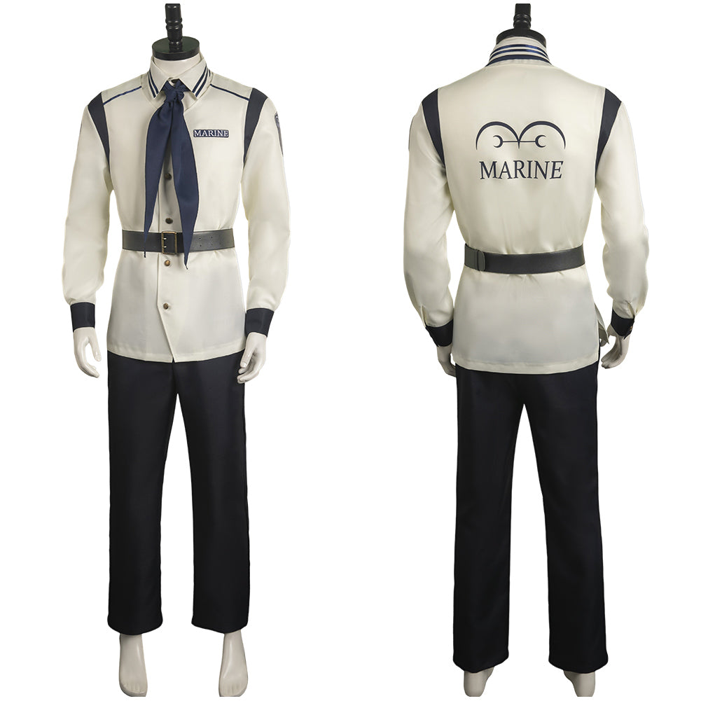 One Piece Life-action Navy Long Sleeved Uniform Cosplay Costume Outfits Halloween Carnival Suit