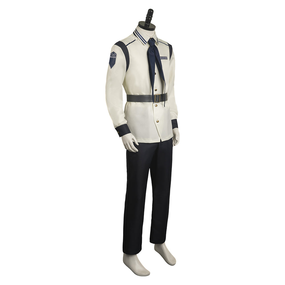 One Piece Life-action Navy Long Sleeved Uniform Cosplay Costume Outfits Halloween Carnival Suit