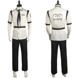 One Piece Life-action Navy White Short Sleeve Suit TV Series Cosplay Costume Outfits